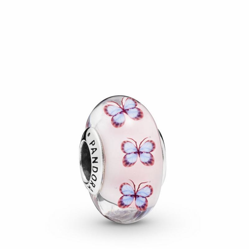 Pandora Australia Butterfly Glass Charm - Sterling Silver | HXONUW241